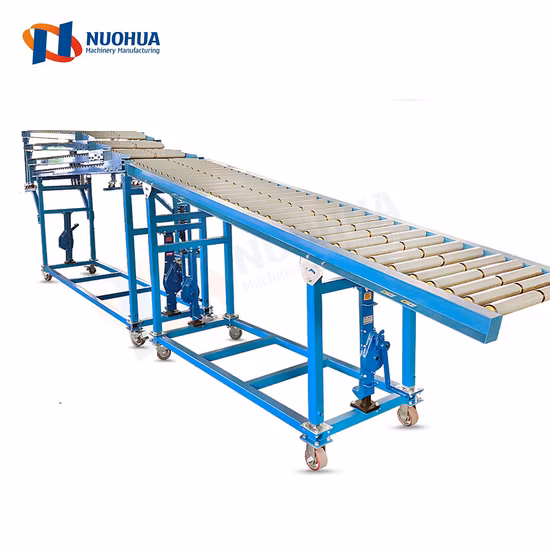 Telescopic Gravity Unloading Roller Conveyor System